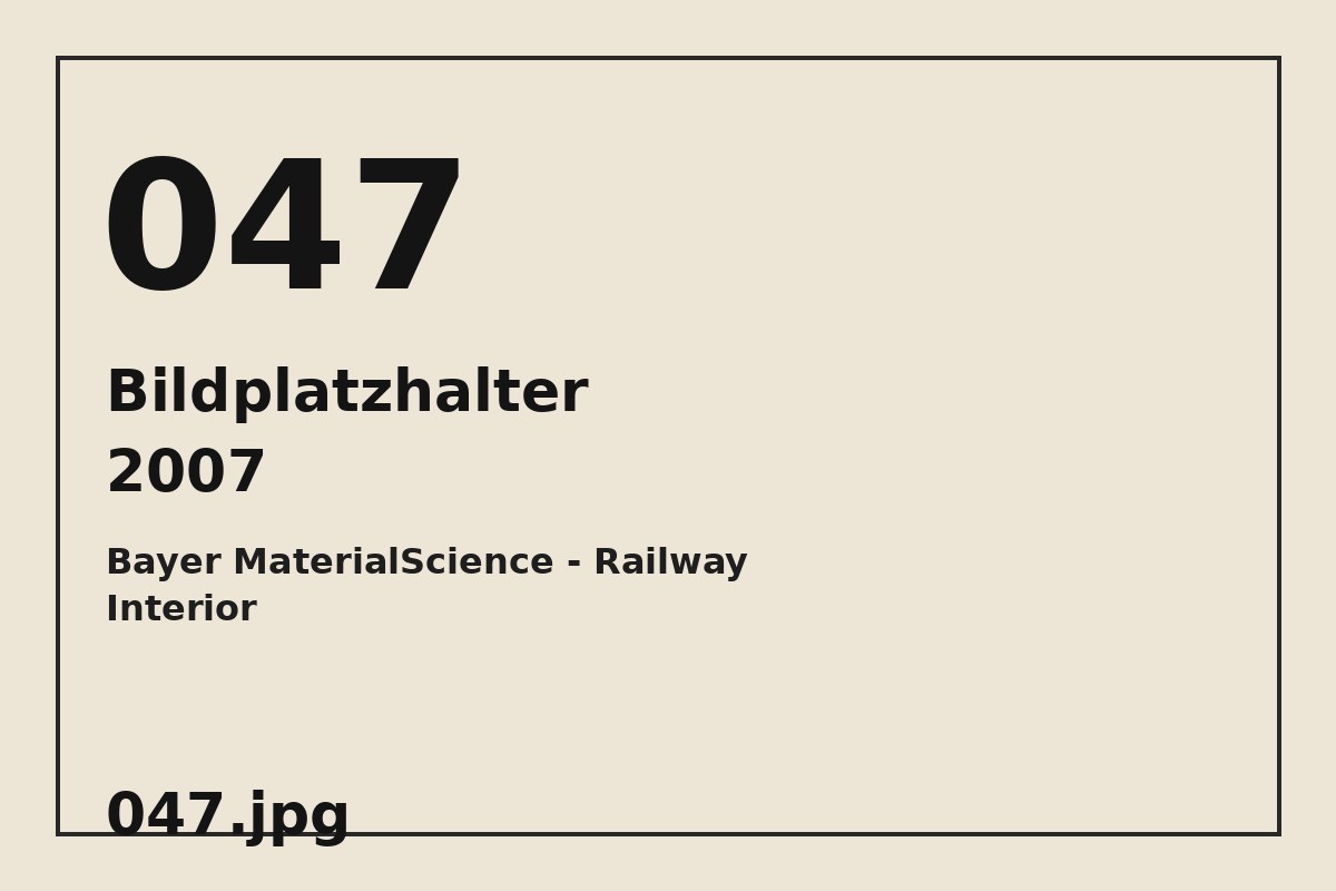 Bildplatzhalter 047.jpg für Bayer MaterialScience - Railway Interior