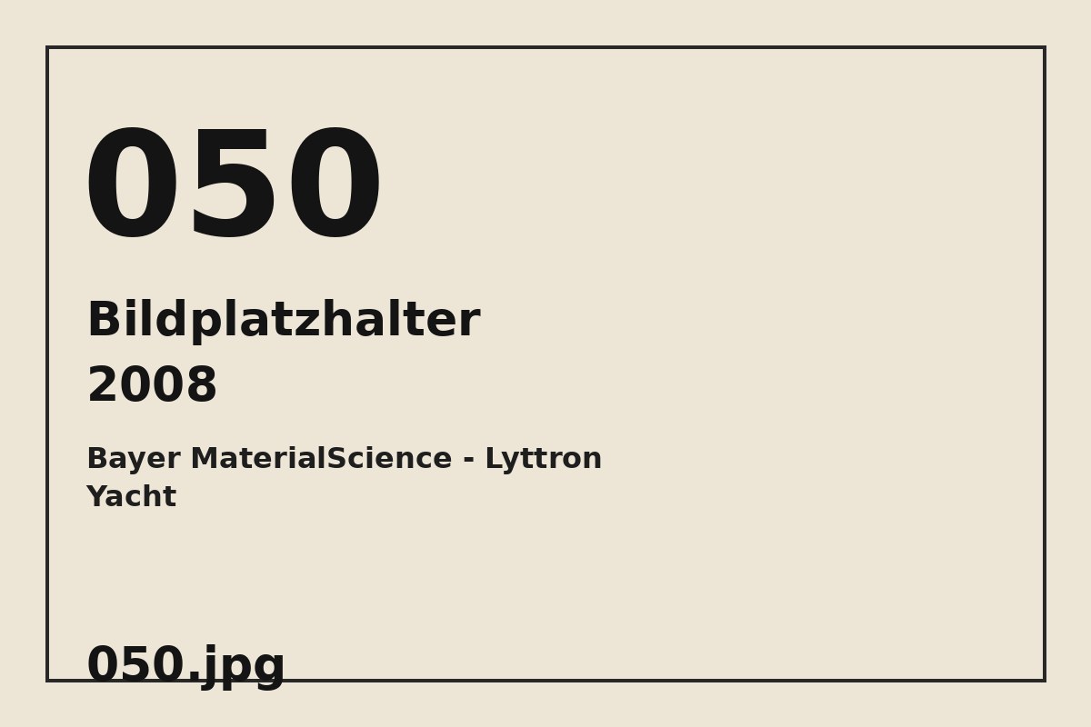 Bildplatzhalter 050.jpg für Bayer MaterialScience - Lyttron Yacht