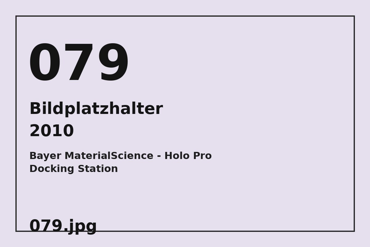 Bildplatzhalter 079.jpg für Bayer MaterialScience - Holo Pro Docking Station