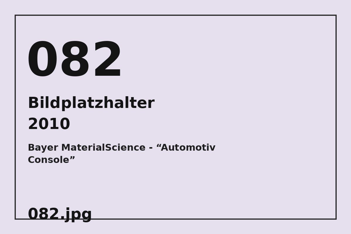 Bildplatzhalter 082.jpg für Bayer MaterialScience - “Automotiv Console”