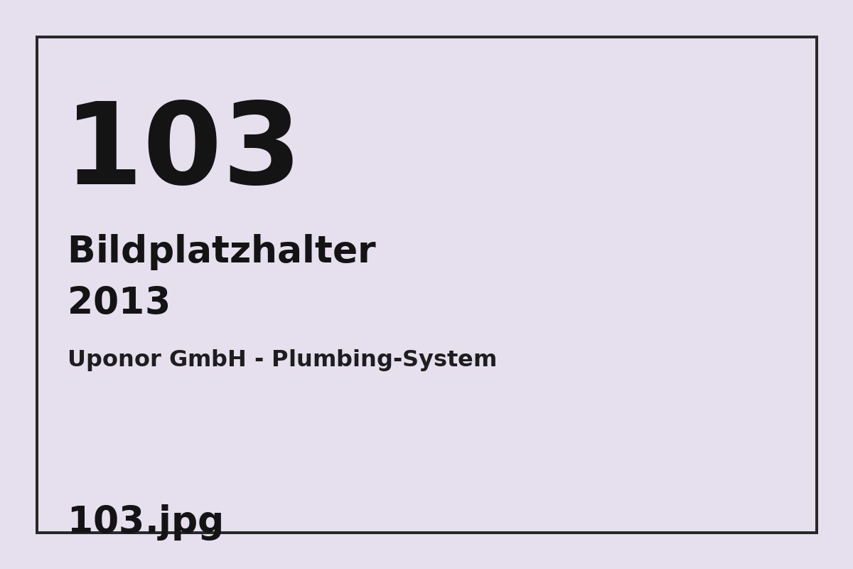 Bildplatzhalter 103.jpg für Uponor GmbH - Plumbing-System