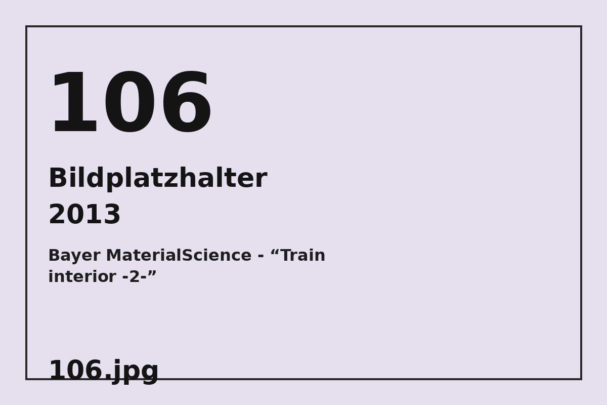 Bildplatzhalter 106.jpg für Bayer MaterialScience - “Train interior -2-”