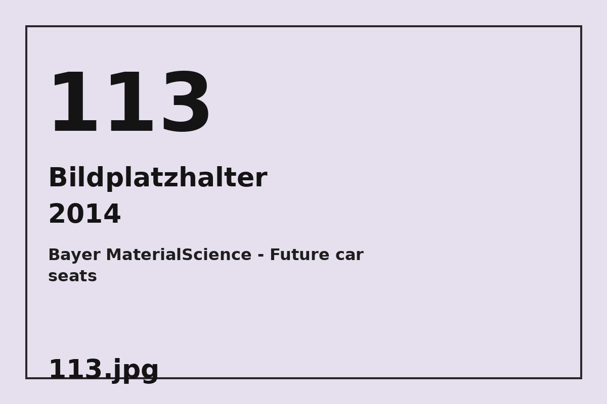 Bildplatzhalter 113.jpg für Bayer MaterialScience - Future car seats