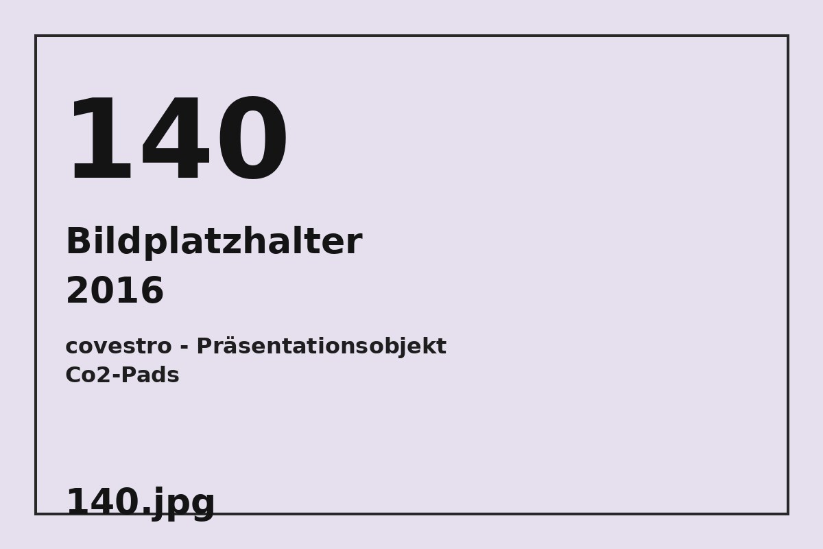 Bildplatzhalter 140.jpg für covestro - Präsentationsobjekt Co2-Pads