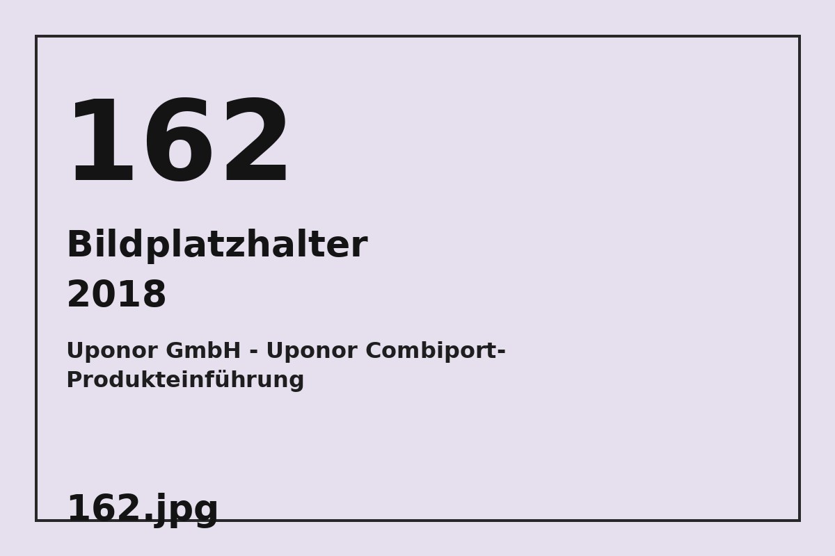 Bildplatzhalter 162.jpg für Uponor GmbH - Uponor Combiport-Produkteinführung